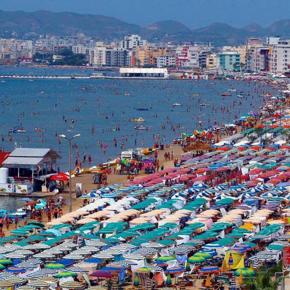 Beach of Durres, One of the Most Crowded Beaches in the World • IIA