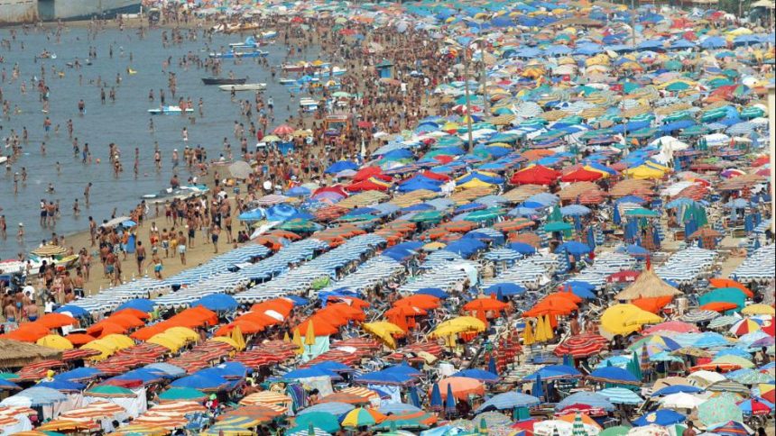 Beach of Durres, One of the Most Crowded Beaches in the World