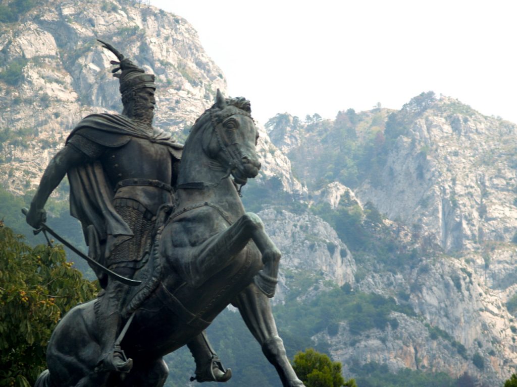 Skanderbeg Monument in Kruja