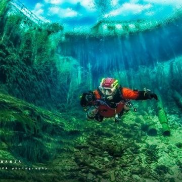 The wonderful underwater caves of Viroi lake (Gjirokastra)