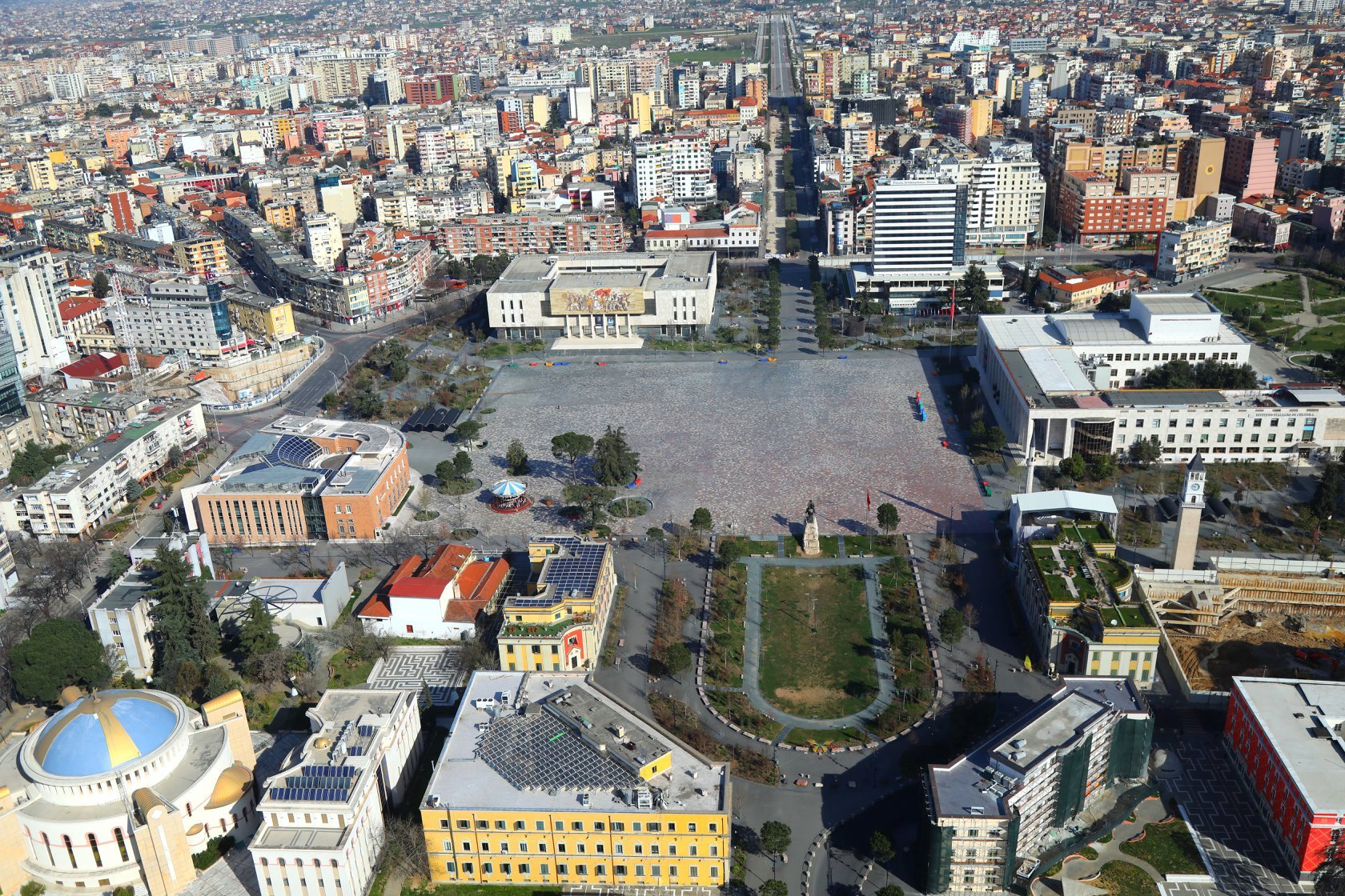 Albania Empty Skanderbeg Square