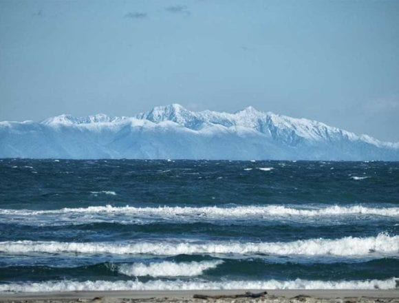 Stunning View of Southern Albania Mountains over Otranto Strait Stunning View of Southern Albania Mountains over Otranto Strait