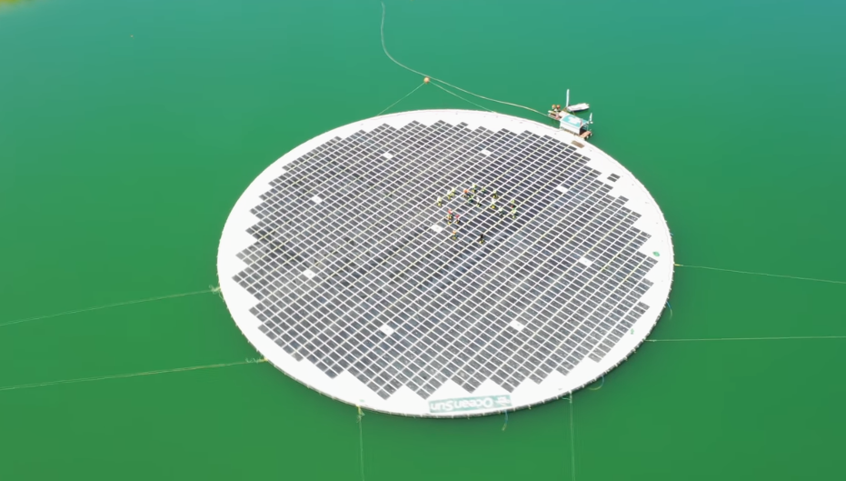 Installation of first unit of Banja floating solar power plant