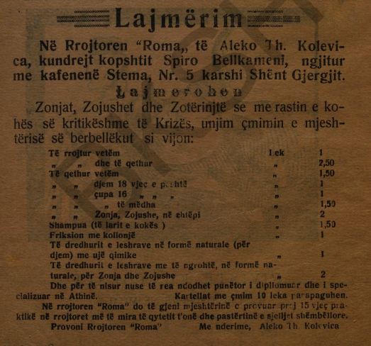 Hairdresser announcement