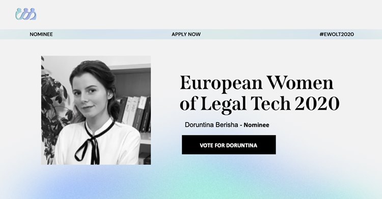 Albanian Student Competes for ‘European Women of Legal Tech’ Award