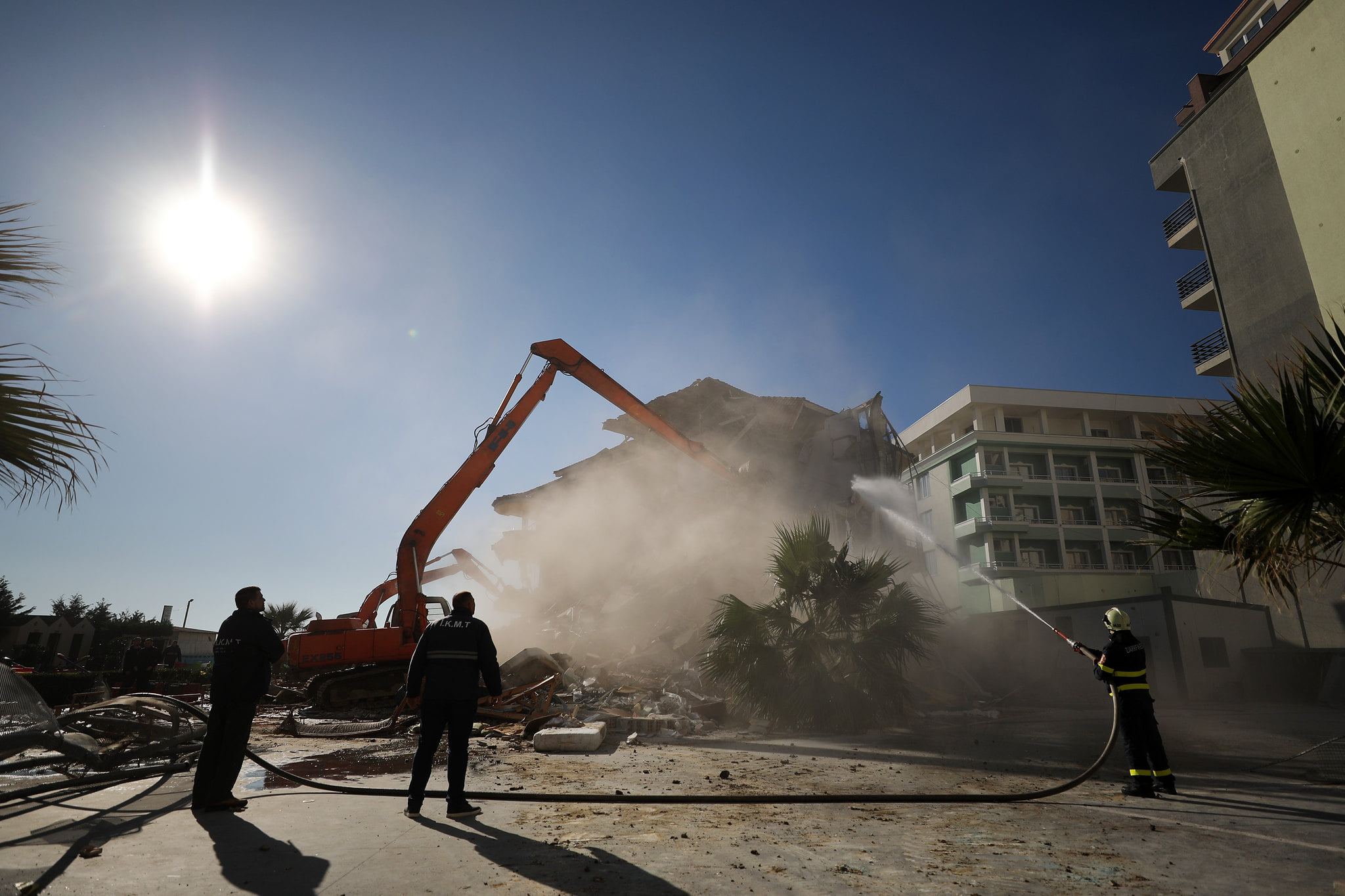 Demolished buildings in Durres