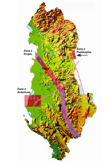 Geothermal map Albania