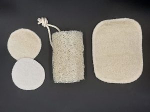 loofah sponge and exfoliating pads