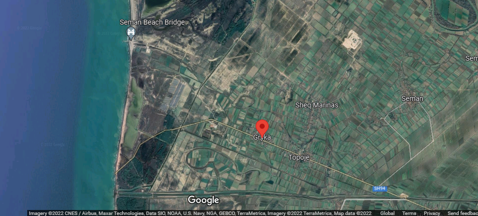 Satellite view of Gryka Village, Google Maps
